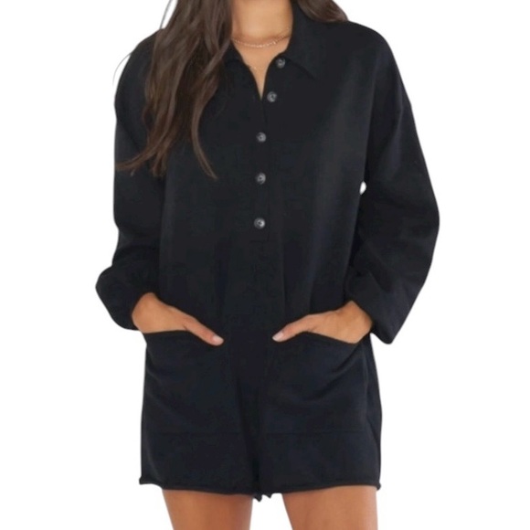 Show Me Your MuMu Pants - Show Me Your Mumu Gianni Romper Black Knit Size XXL NWT